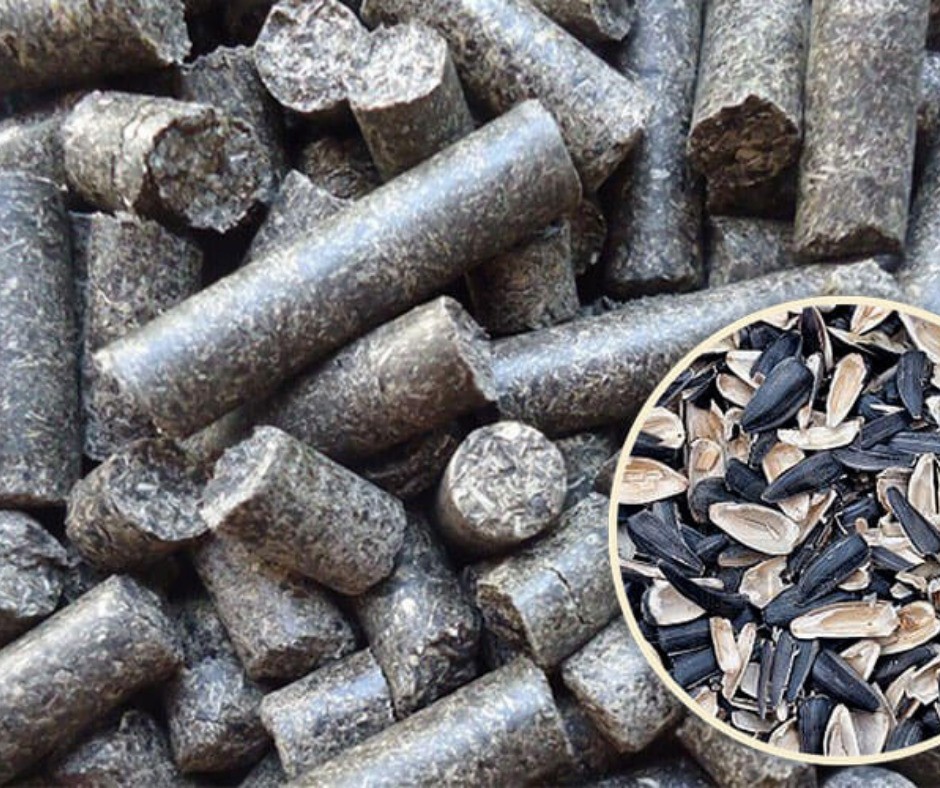 Sunflower pellets are the most natural source of energy for heating and industrial processes